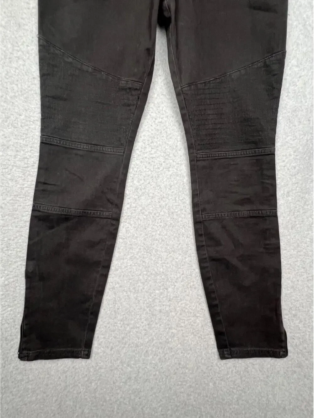 Abercrombie & Fitch Moto Pants Womens 4 /27W High Rise Stretch Grunge Zip Ankle